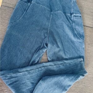 Blue Denim-Style Leggings